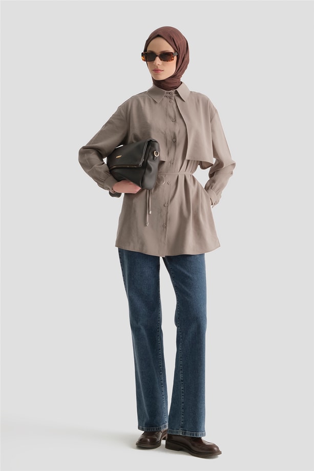 Aller Detaylı Tunik Vizon