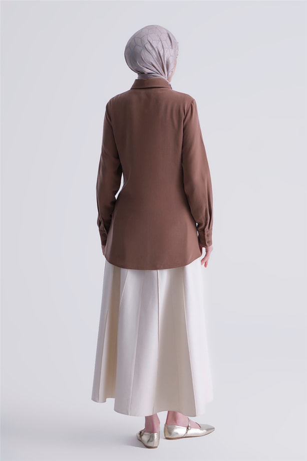 Bağlama Detaylı Tunik Camel