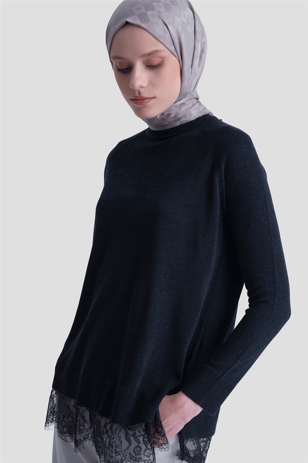 Dantelli Rayon Tunik Lacivert