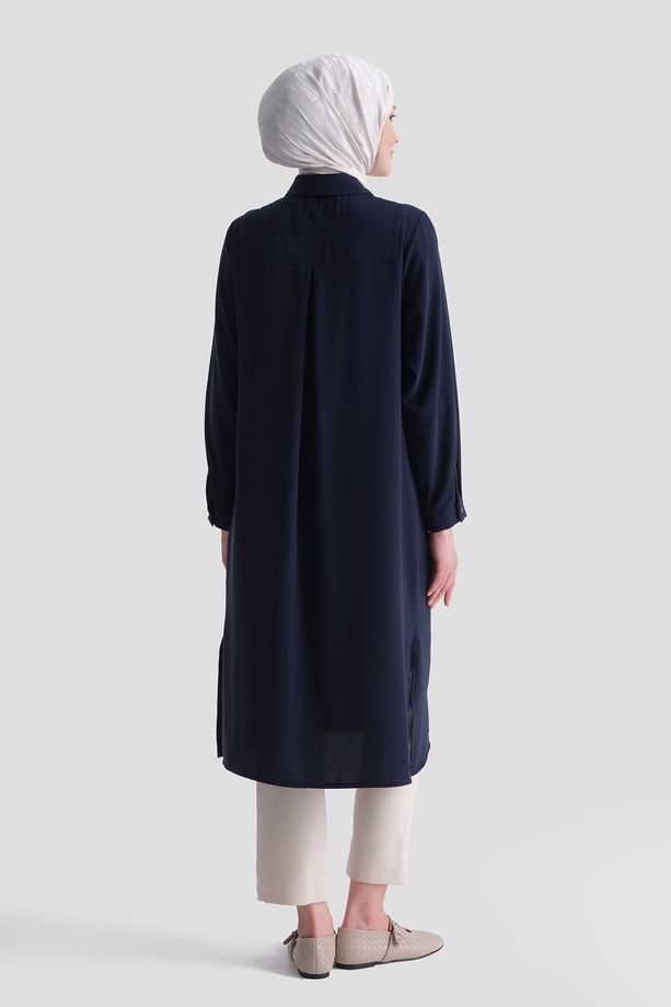 A Logolu Tunik Lacivert