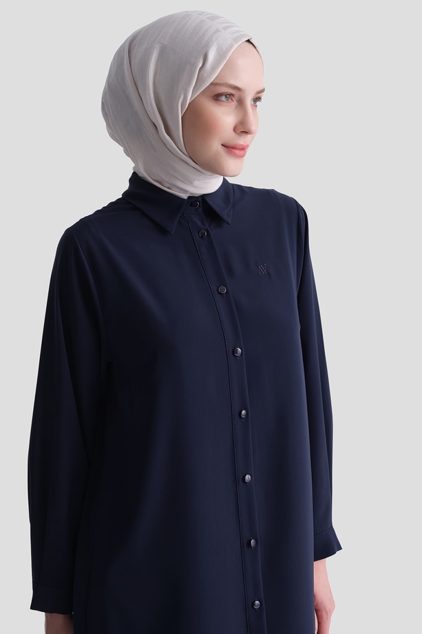 A Logolu Tunik Lacivert