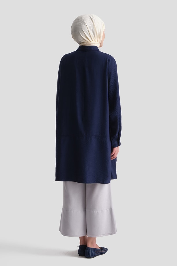 Rayon Karışımlı Tunik Lacivert