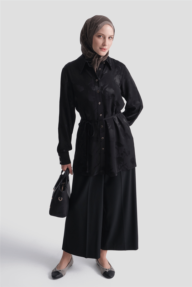 Jakarlı Tunik Siyah 