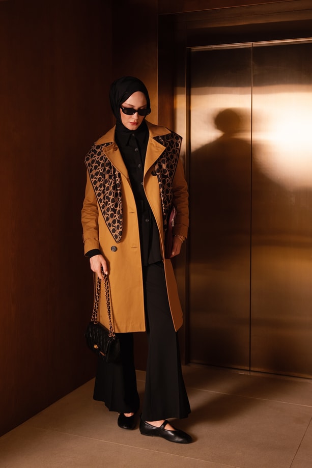 Basic Kısa Trençkot Camel