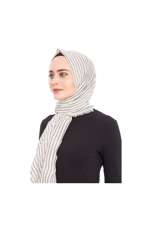 Armine Armine Gold Şal 00Oaat44 1195 Ekru Siyah