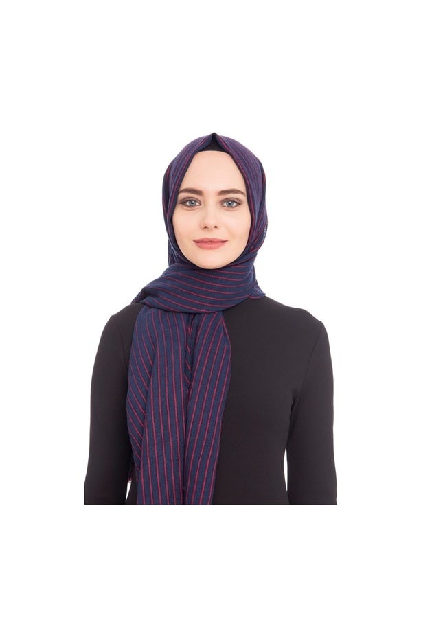 Armine Armine Gold Şal 00Oaat44 Bordo-Lacivert