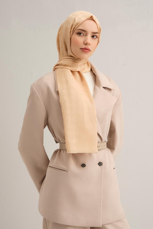 Armine Jakarlı İpek Pamuk Şal 10065