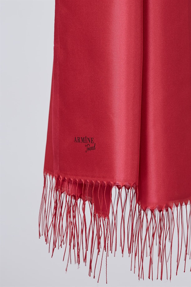 Armine Trend Polyester Şal 00Oaat44 Bordo-Fuşya