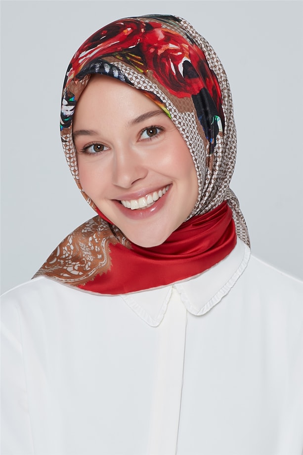 Armine Nostalji Twill İpek Eşarp 18Ya4513 03