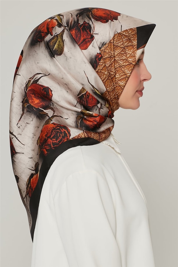Armine Nostalji Twill İpek Eşarp 18Ya4533 09
