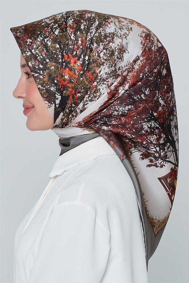 Armine Nostalji Twill İpek Eşarp 18Ya7276 32