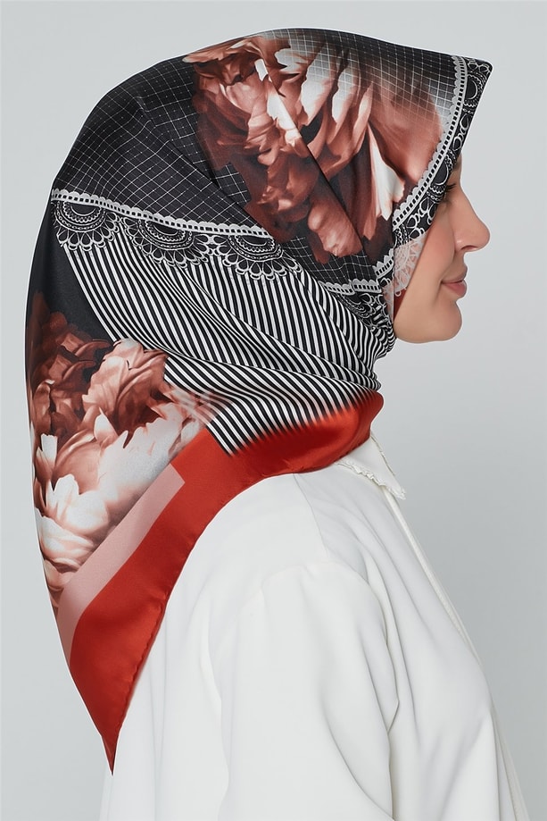 Armine Nostalji Twill İpek Eşarp 18Ya7284 02