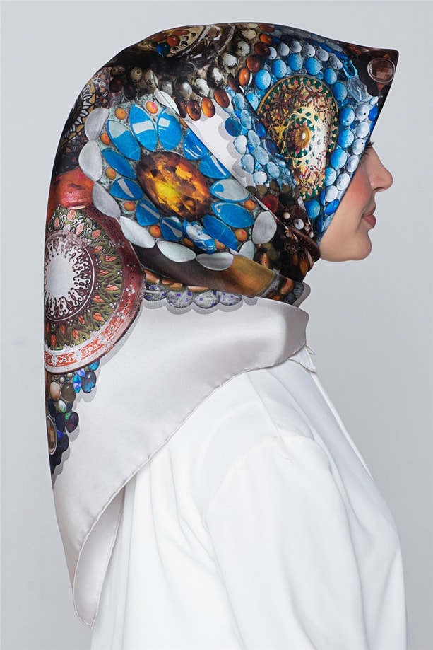 Armine Nostalji Twill İpek Eşarp 18Ya7405 15