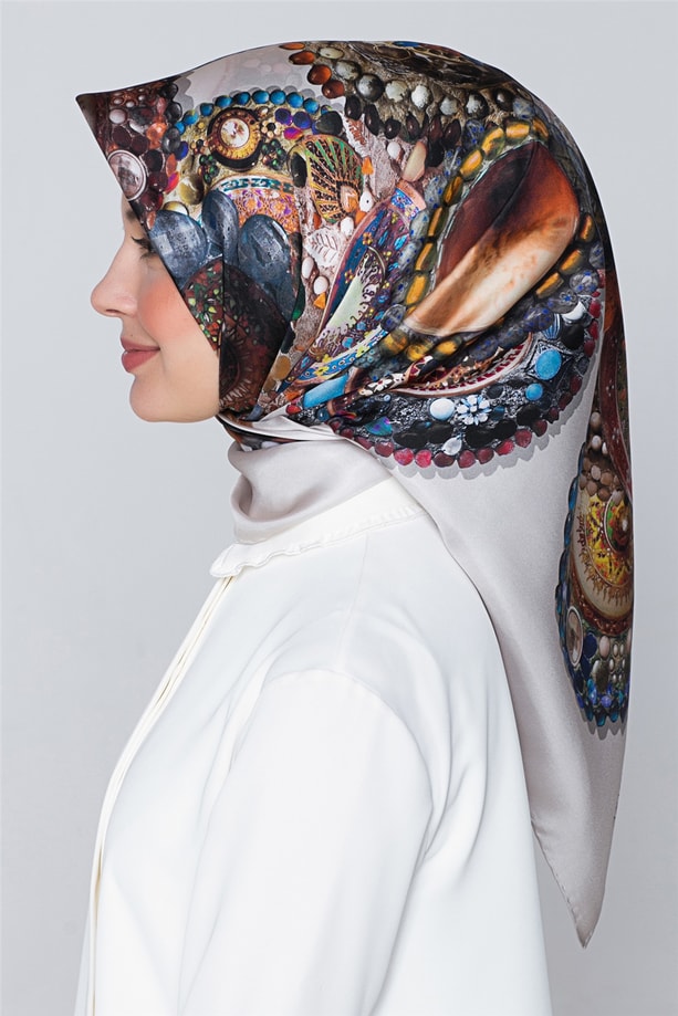 Armine Nostalji Twill İpek Eşarp 18Ya7405 15