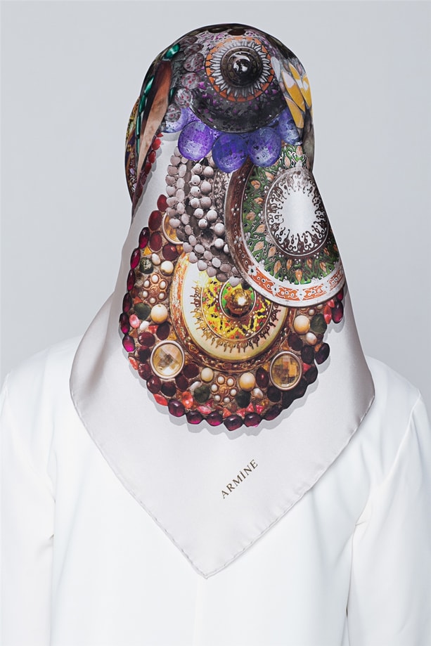 Armine Nostalji Twill İpek Eşarp 18Ya7405 82