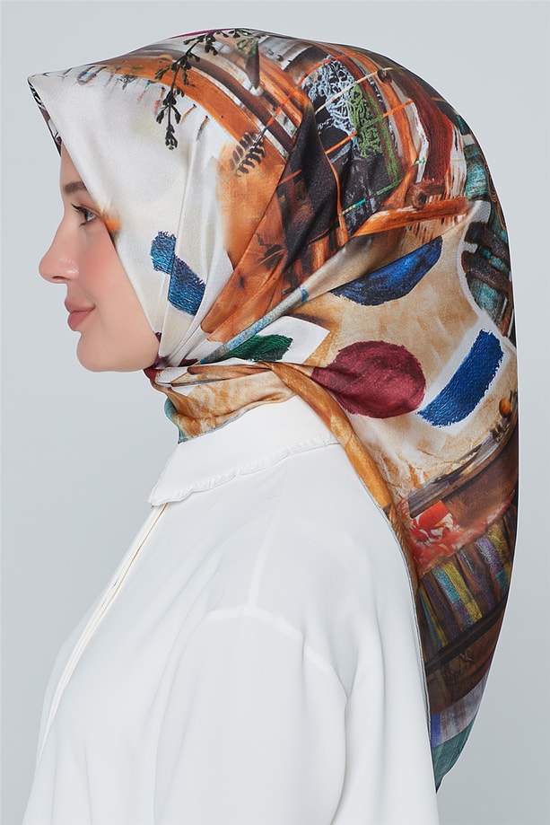 Armine Nostalji Twill İpek Eşarp 18Ya8051 31