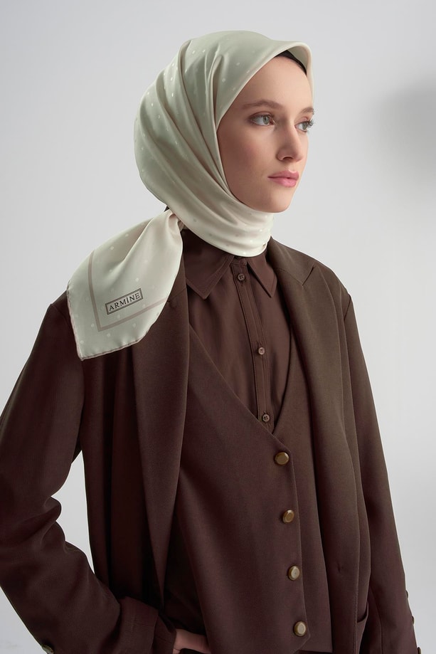Armine Elegance İpek Eşarp Puantiyeli 21Ka8668 2 25