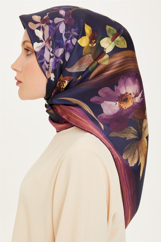 Armine Twill Saf İpek Eşarp 9215D 34 02