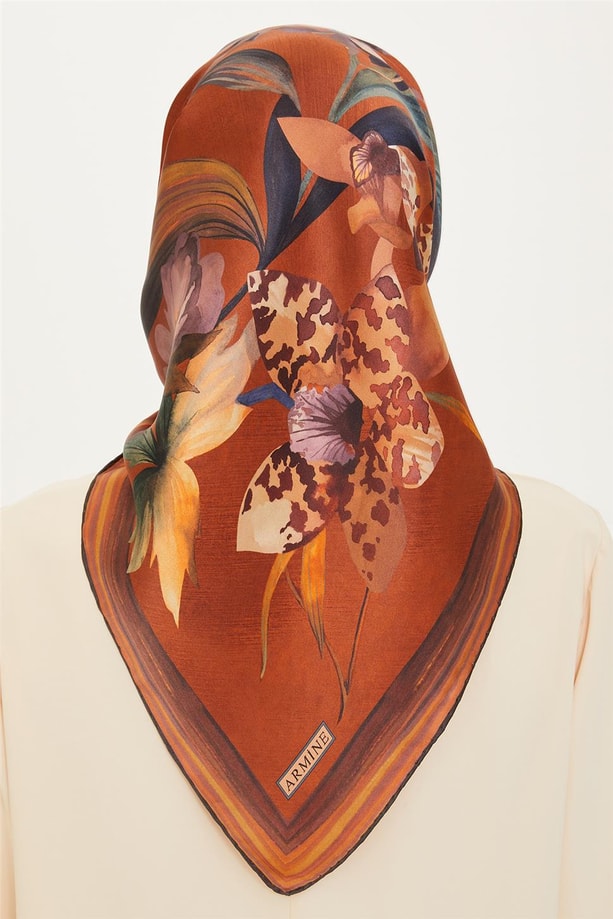Armine Twill Saf İpek Eşarp 9215D 34 03