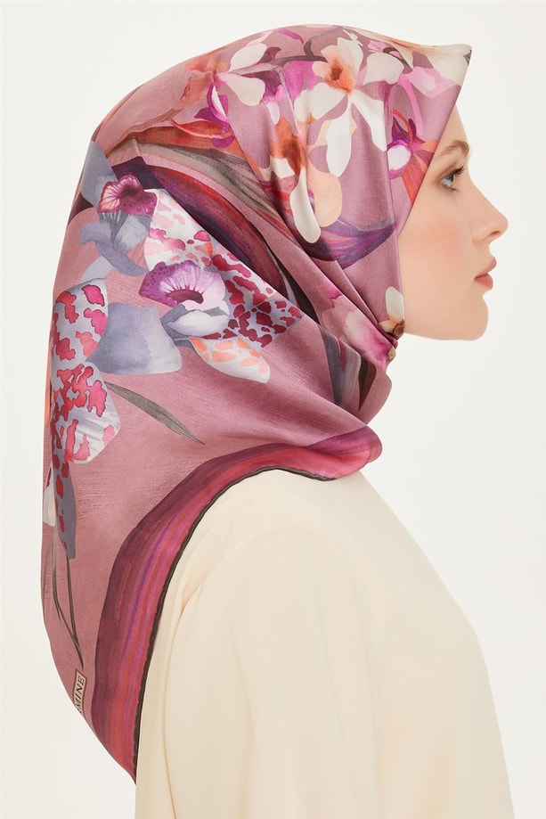 Armine Twill Saf İpek Eşarp 9215D 34 82