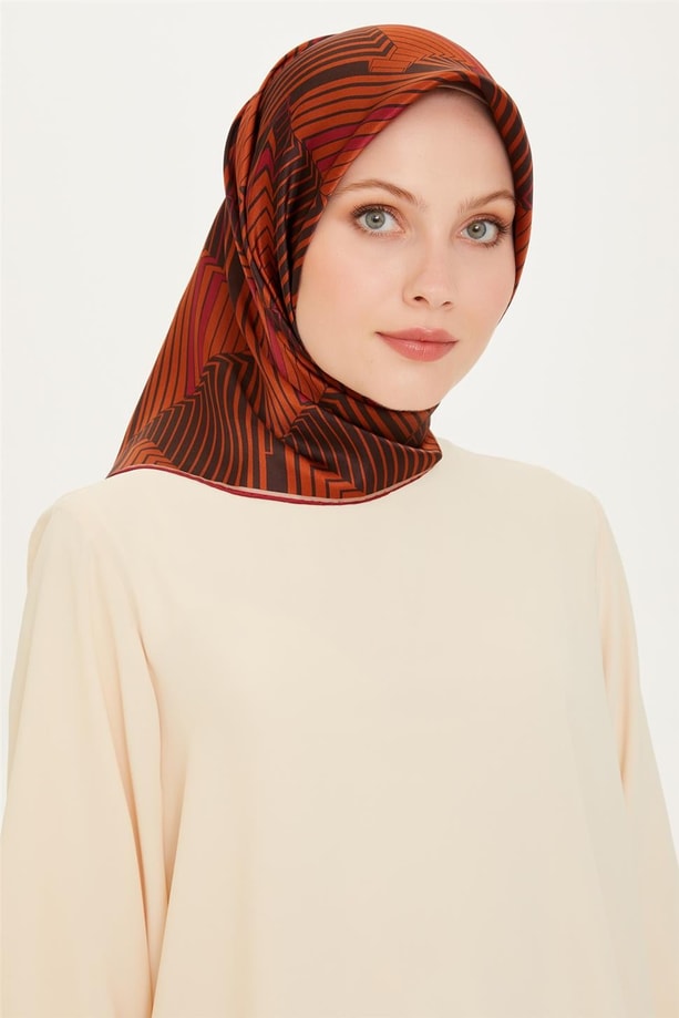 Armine Twill Saf İpek Eşarp 9218D 83 54