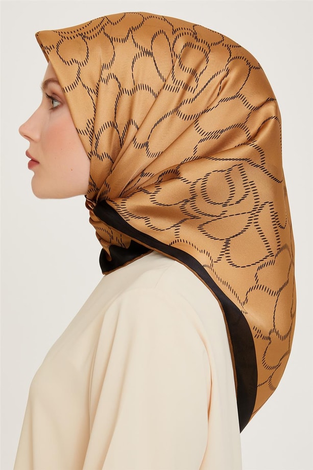 Armine Twill Saf İpek Eşarp 9222D 01
