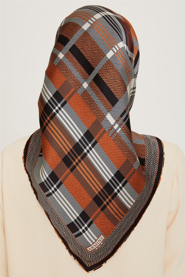 Armine Twill Saf İpek Eşarp 9223D 01