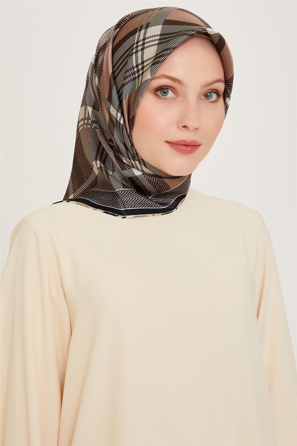 Armine Twill Saf İpek Eşarp 9223D 32