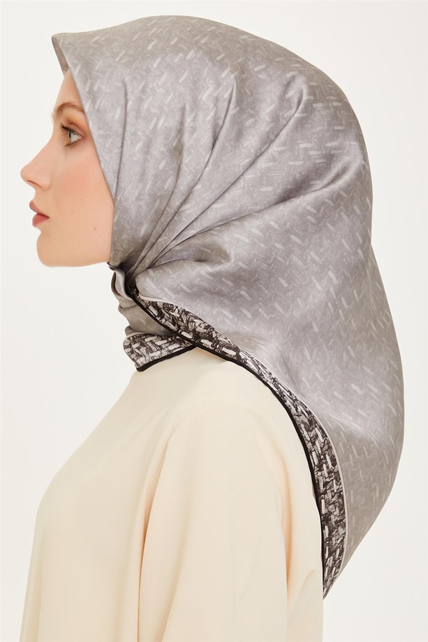 Armine Twill Saf İpek Eşarp 9230D 02