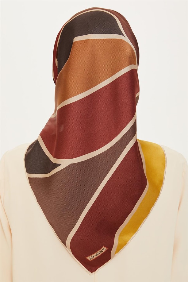 Armine Twill Saf İpek Eşarp 9232D 34