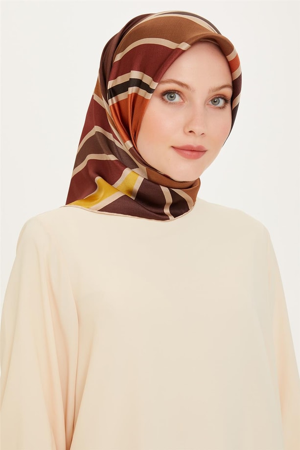 Armine Twill Saf İpek Eşarp 9232D 34