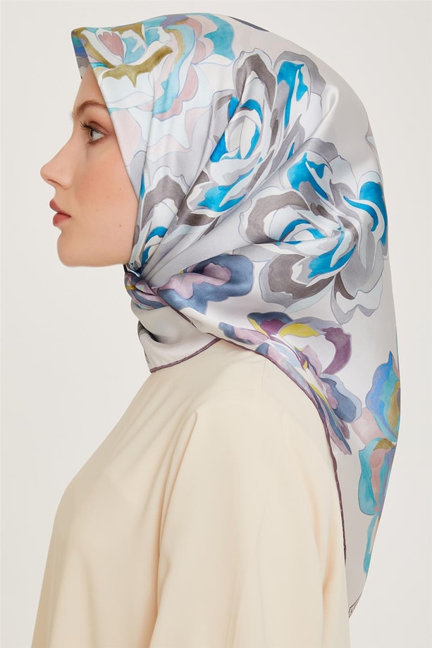 Armine Twill Saf İpek Eşarp 9234D 25