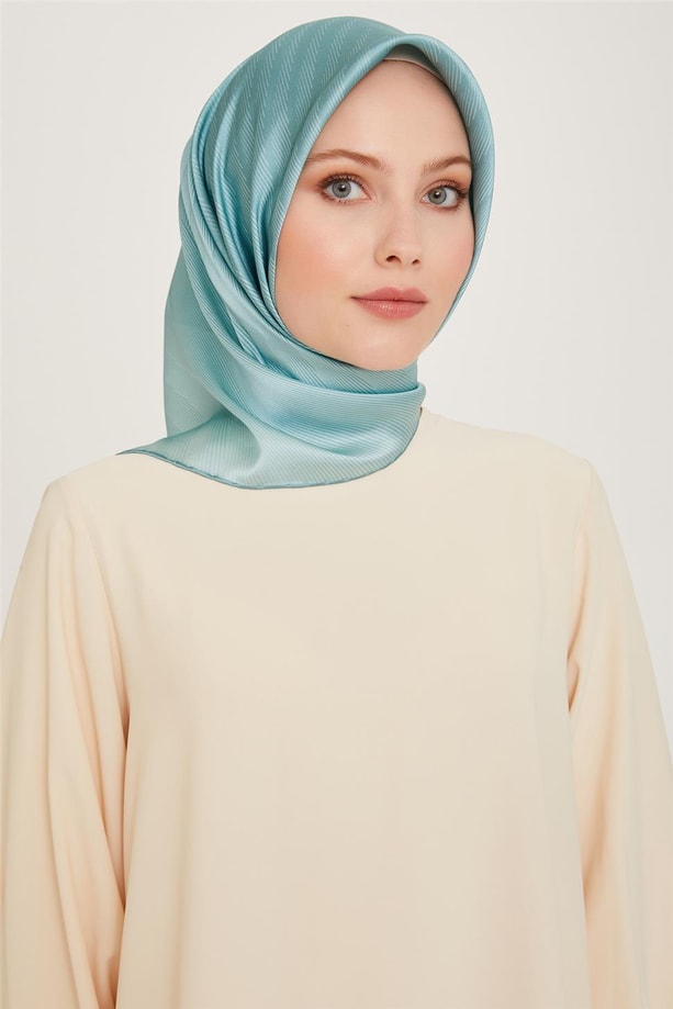 Armine Geometrik Desenli Twill Saf İpek Eşarp 9237D 35