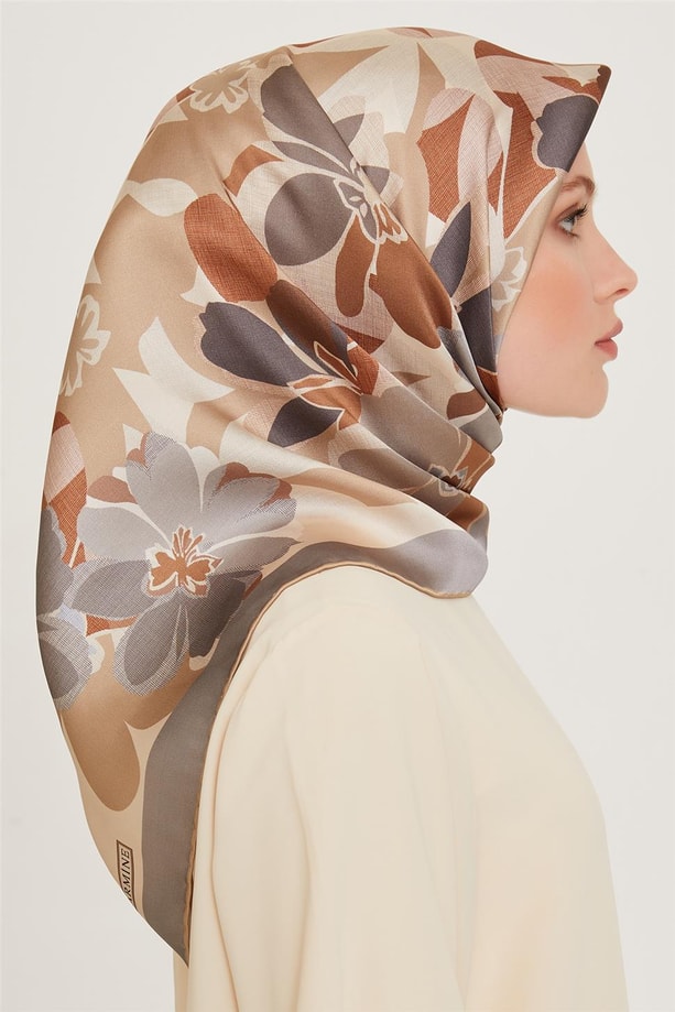 Armine Twill Saf İpek Eşarp 9238D 52
