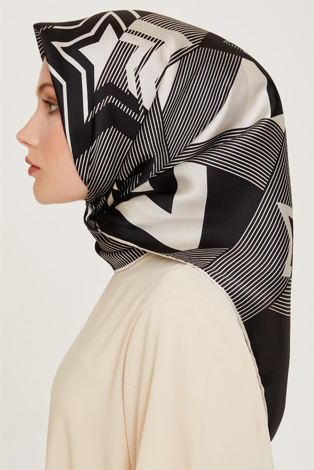 Armine Twill Saf İpek Eşarp 9254D 01 01
