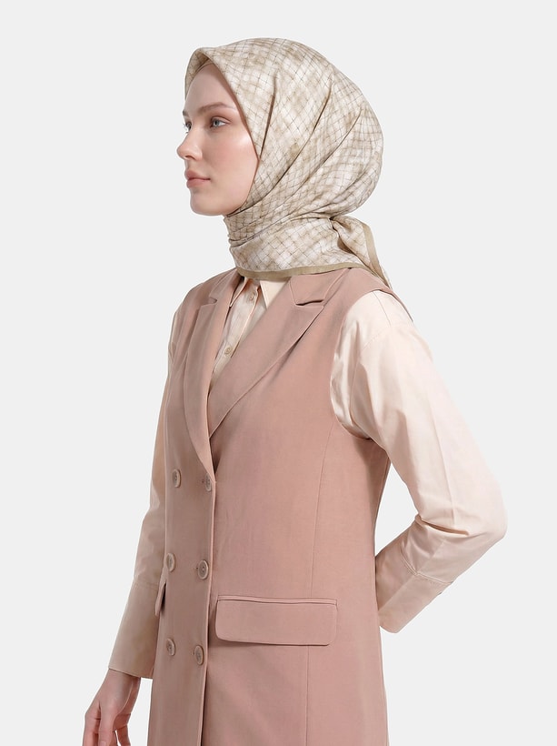 Armine Soyut Desenli Sura Saf İpek Eşarp 9259D 86