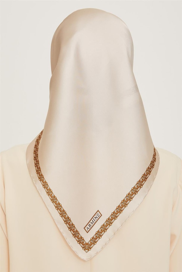 Armine Twill Saf İpek Eşarp 9260D 03