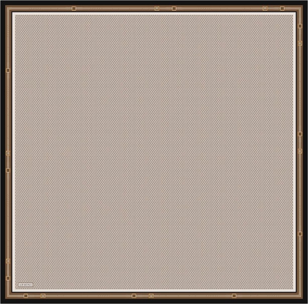 Armine Monogram Desenli Saf İpek Twill Eşarp 9401D 02