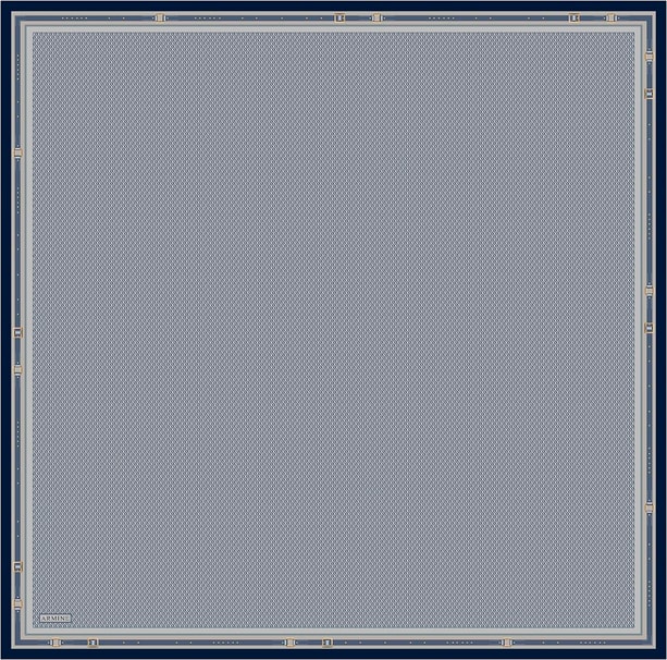 Armine Monogram Desenli Saf İpek Twill Eşarp 9401D 04