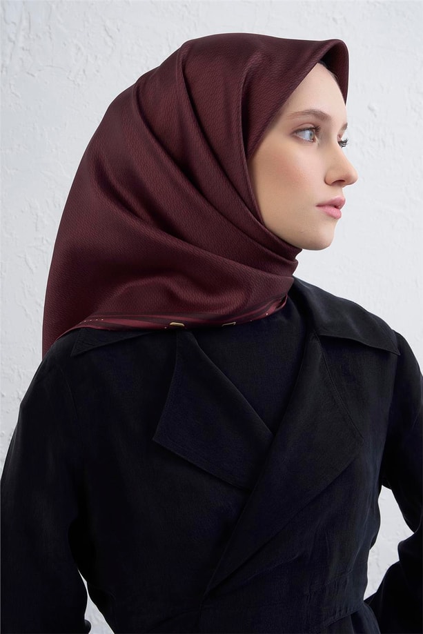 Armine Monogram Desenli Saf İpek Twill Eşarp 9401D 51