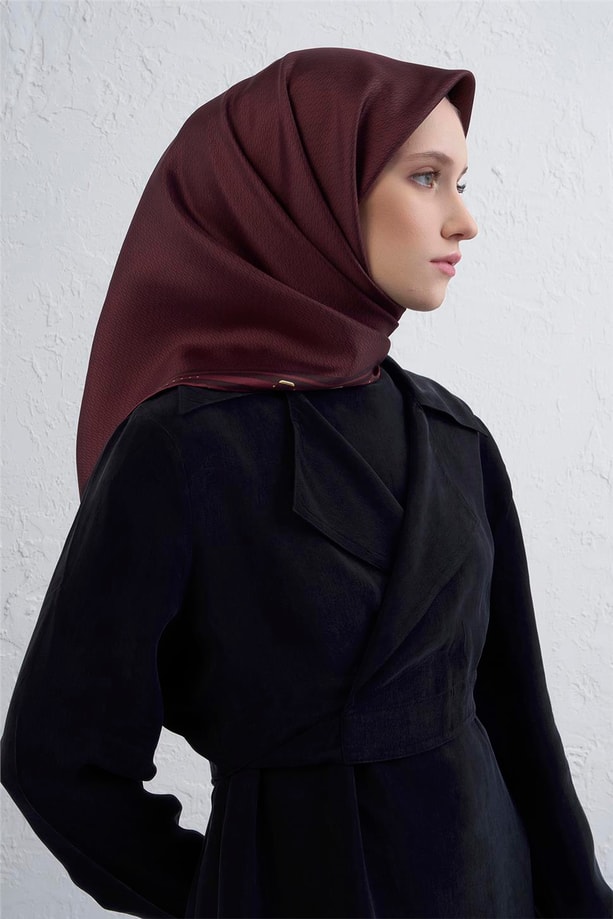 Armine Monogram Desenli Saf İpek Twill Eşarp 9401D 51