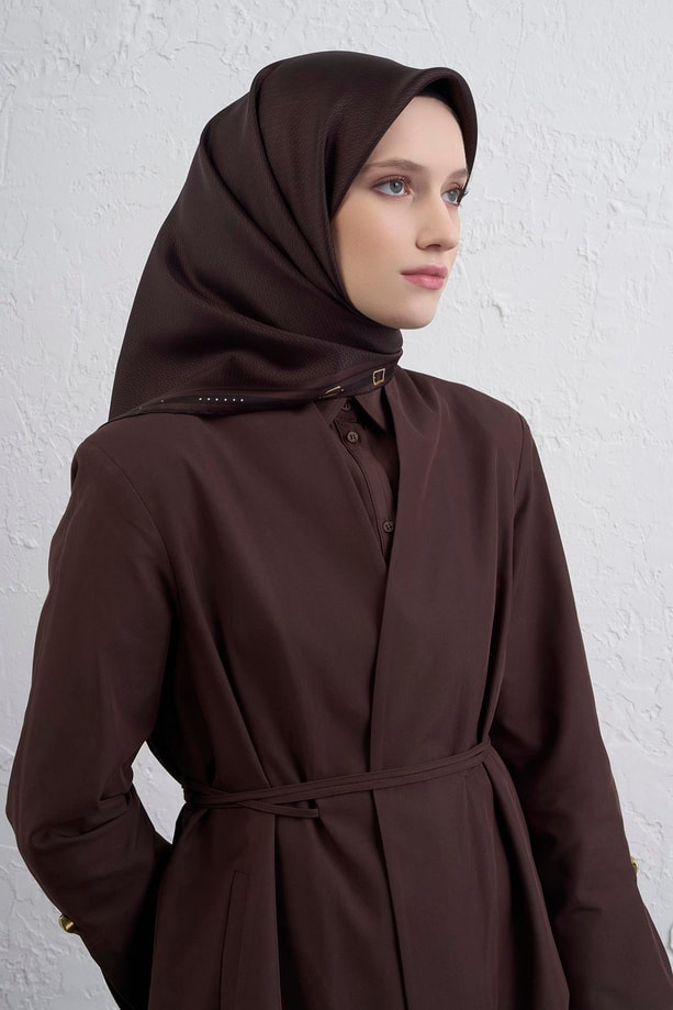 Armine Monogram Desenli Saf İpek Twill Eşarp 9401D 55