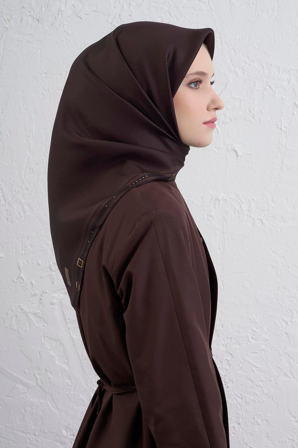 Armine Monogram Desenli Saf İpek Twill Eşarp 9401D 55