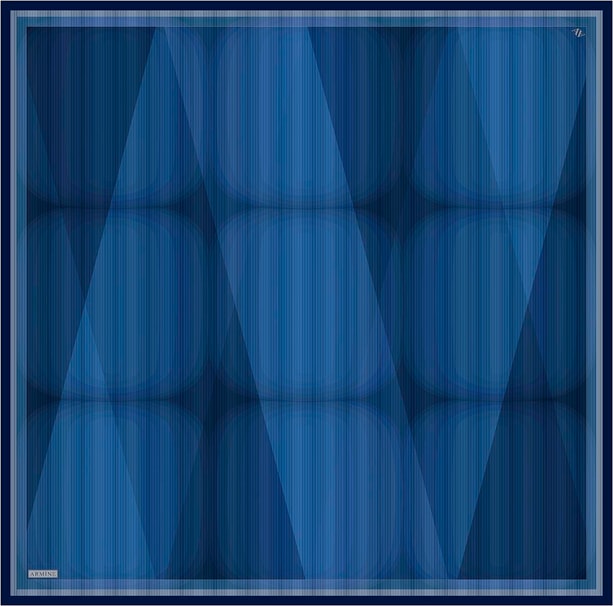 Armine Geometrik Desenli Saf İpek Twill Eşarp 9402D 83