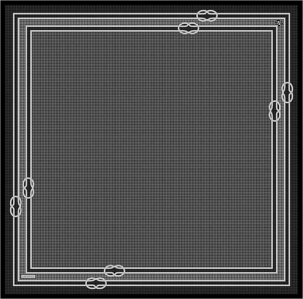 Armine Klasik Desenli Saf İpek Twill Eşarp 9404D 01