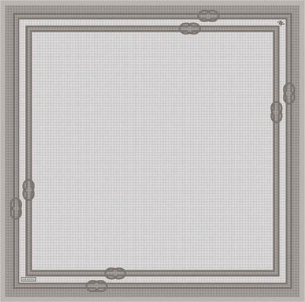 Armine Klasik Desenli Saf İpek Twill Eşarp 9404D 50