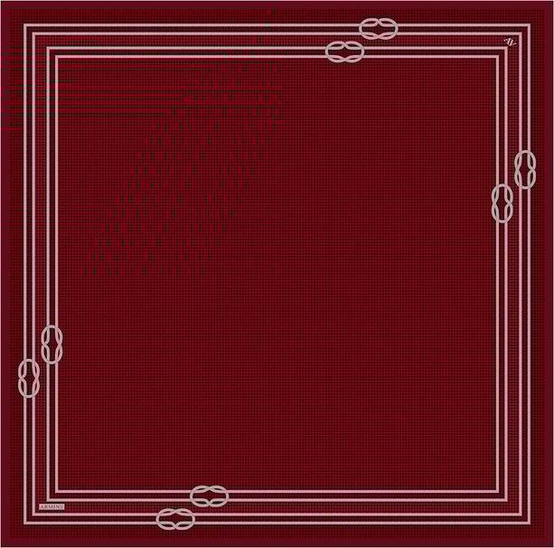 Armine Klasik Desenli Saf İpek Twill Eşarp 9404D 82