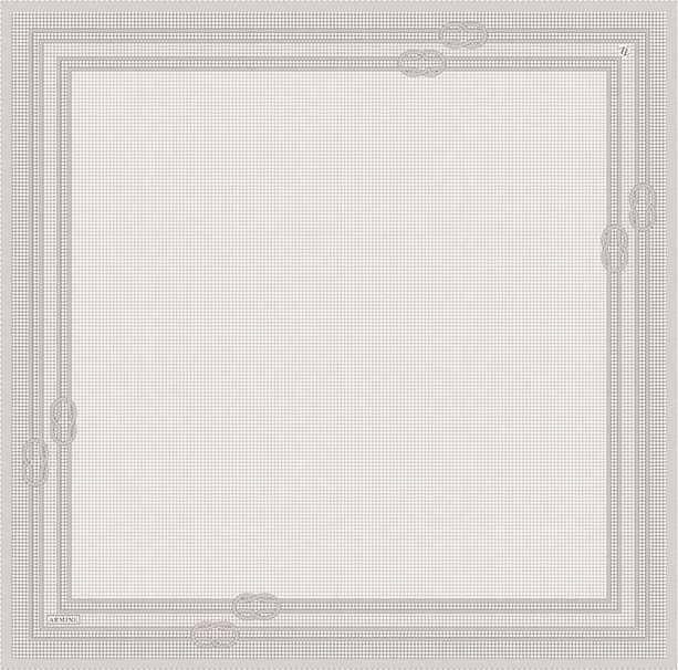 Armine Klasik Desenli Saf İpek Twill Eşarp 9404D 83