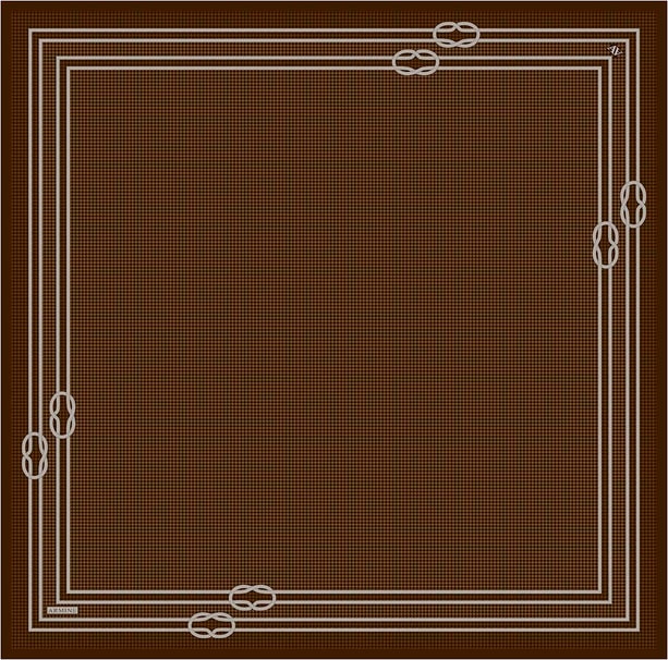 Armine Klasik Desenli Saf İpek Twill Eşarp 9404D 84