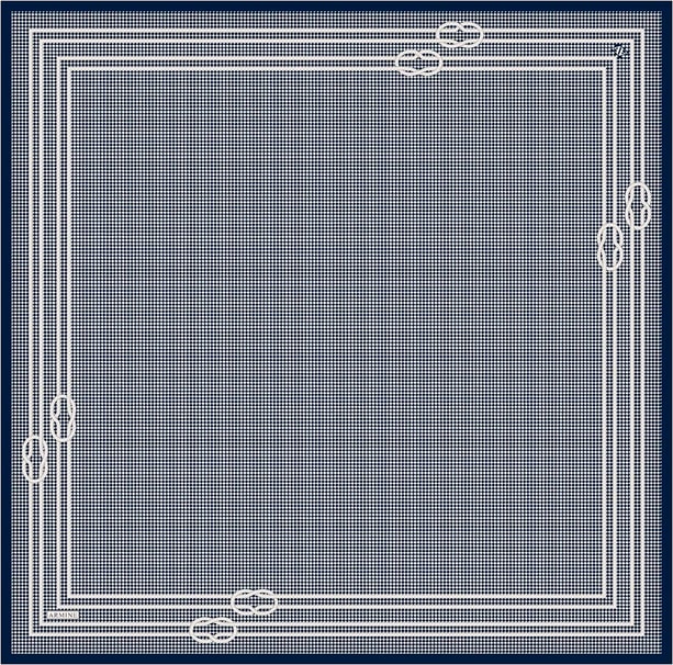 Armine Klasik Desenli Saf İpek Twill Eşarp 9404D 86